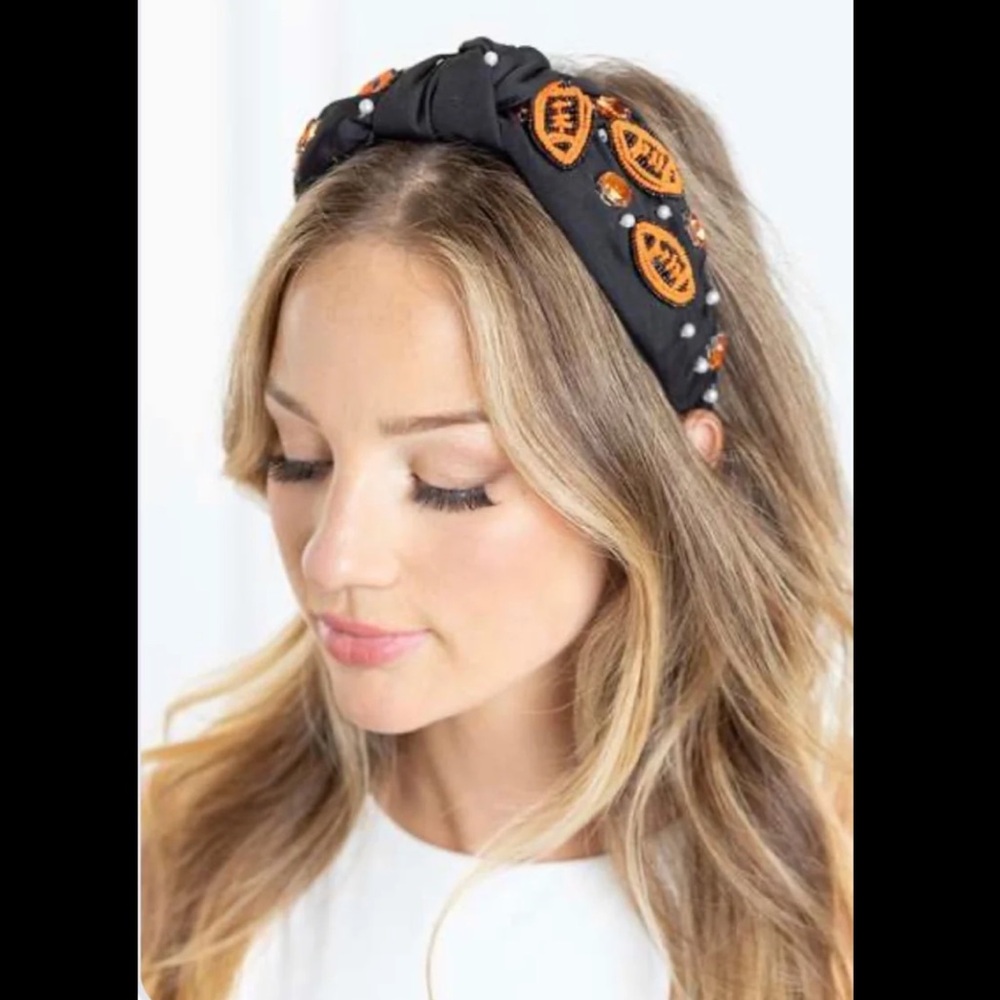 Orange and black NWT Avara football headband